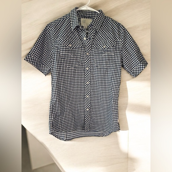 G-Star RAW ARC 3D Short Sleeve Shirt Small Check Blue - Picture 1 of 11